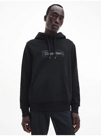 calvin klein Calvin Klein - Striped Logo Hoodie Con Capp. K10K110761 BEH da uomo