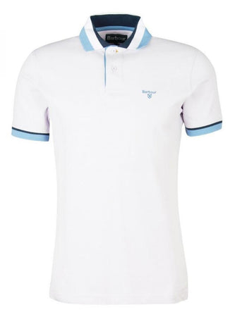 BARBOUR Barbour - Pique Con Collo 3 Colori Blu Bco Azzurro MML1173 PU11 da uomo