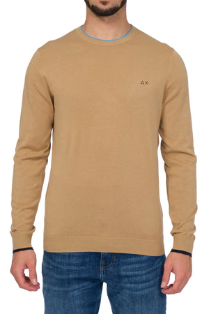 SUN68 Sun68 - Round Neck Double Rib Giro Doppio Bordino K33105 76 CAMM da uomo
