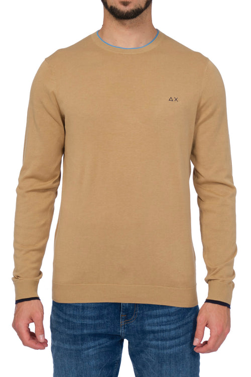 SUN68 Sun68 - Round Neck Double Rib Giro Doppio Bordino K33105 76 CAMM da uomo