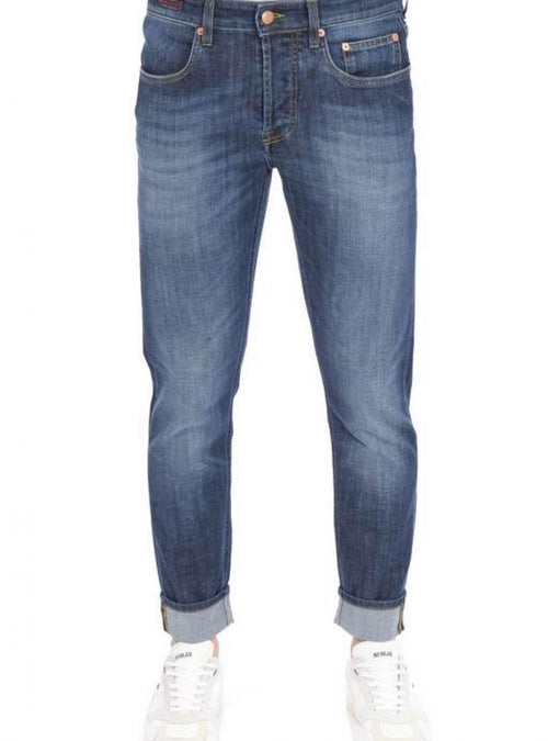 Siviglia - 5 Tasche Skinny Lavaggio Medio Con Sbiaditure BARCHI/D0044 QB da uomo