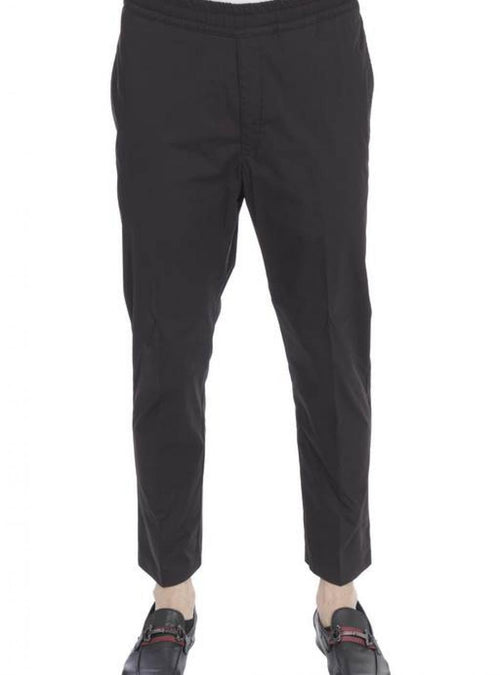 ALESSANDRO DELL ACQUA Alessandro Dell Acqua - Pantalone Con Coulisse In Cotone AD7318/P0083E 80 NER da uomo