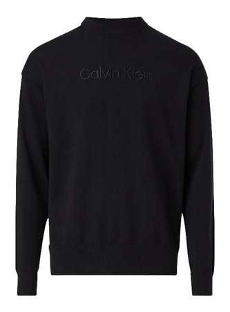 calvin klein Calvin Klein - Girocollo Tencel Blend Logo Sweater K10K111479 BEH da uomo