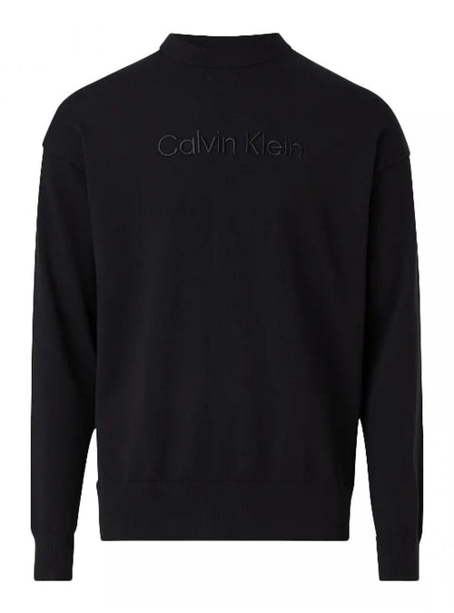 calvin klein Calvin Klein - Girocollo Tencel Blend Logo Sweater K10K111479 BEH da uomo
