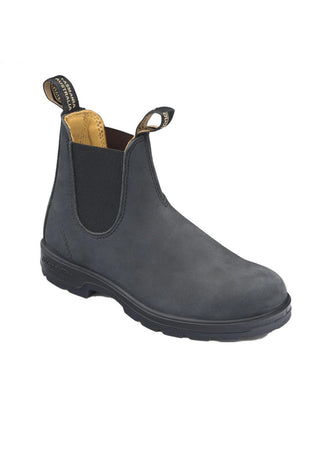 BLUNDSTONE Blundstone - Nabuk Elastic Sided Boot Lined Nero 587 da uomo
