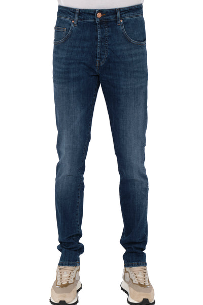 DON THE FULLER Don The Fuller - 5 Tasche Slim Midblue MILANO DTFHV14 1715 da uomo