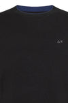 SUN68 Sun68 - Round Double Rib Sottile Doppio Bordo Collo E Maniche K43106 11 NERO da uomo