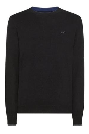 SUN68 Sun68 - Round Double Rib Sottile Doppio Bordo Collo E Maniche K43106 11 NERO da uomo