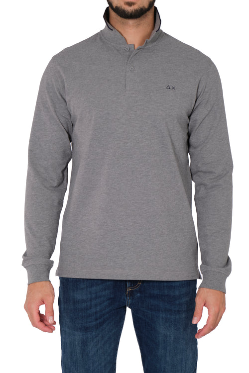 SUN68 Sun68 - Polo Small Stripes M/lunga A43105 34 GRIG da uomo