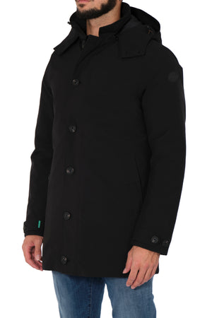 SAVE THE DUCK Save The Duck - Impermiabile Imbott. Con Capp Staccabile EULOPH GRIN17 10000 da uomo