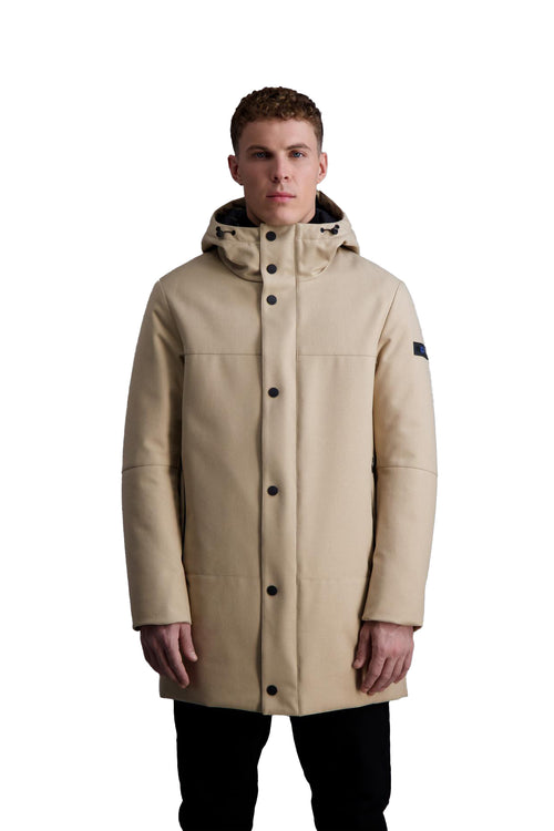 UP TO BE Up To Be - Giubbino Lungo Con Capp. Effetto Lana MARLON 701 SABBIA da uomo