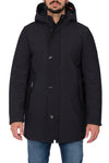 HESKIMO Heskimo - Lungo Con Capp. Softshell Bonded Bottoni In Metallo HE544015 BLU da uomo