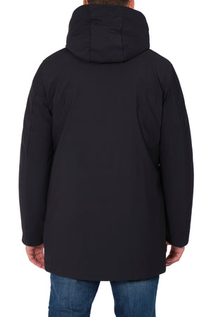 HESKIMO Heskimo - Lungo Con Capp. Softshell Bonded Bottoni In Metallo HE544015 BLU da uomo