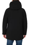HESKIMO Heskimo - Lungo Con Capp. Softshell Bonded Bottoni In Metallo HE544015 NERO da uomo