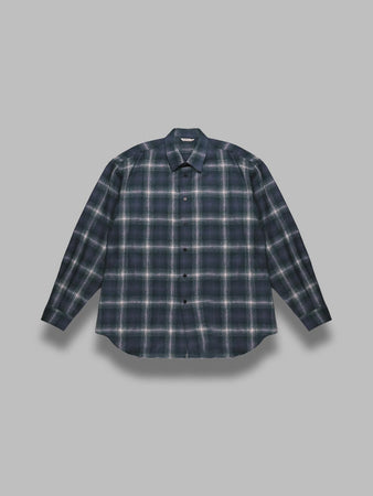 AURALEE airy wool check shirt da uomo