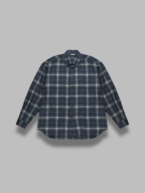 AURALEE airy wool check shirt da uomo