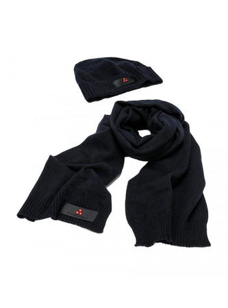 Peuterey - Sciarpa E Cappello T.unita In Tricot Con Logo KIT SILLI/ADASIC 215 da uomo