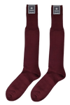 Calze Lunghe Uomo Timonier - Bordeaux Tinta Unita - Cotone Karnak 100% Egiziano