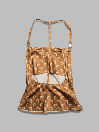 MARINE SERRE moon satin strap top da donna