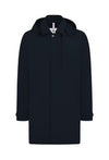 DUNO Duno - Trench In Tessuto 3-layer Bi-stretch Con Capp. Collo A Camicia STORM UDINE 845BLU da uomo
