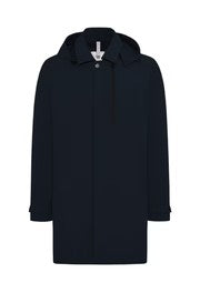 DUNO Duno - Trench In Tessuto 3-layer Bi-stretch Con Capp. Collo A Camicia STORM UDINE 845BLU da uomo