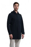DUNO Duno - Trench In Tessuto 3-layer Bi-stretch Con Capp. Collo A Camicia STORM UDINE 845BLU da uomo