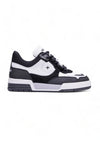 NEWLAB Newlab - Sneakers In Pelle Bianca E Camoscio Nero NL12/K03 WHITE/BLACK da uomo