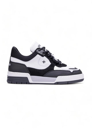 NEWLAB Newlab - Sneakers In Pelle Bianca E Camoscio Nero NL12/K03 WHITE/BLACK da uomo