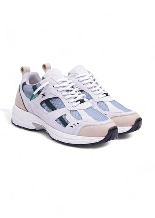 NEWLAB Newlab - Sneaker Newlab In Nabuk Bianco E Beige Polvere META/K05 WHITE/LIGH da uomo