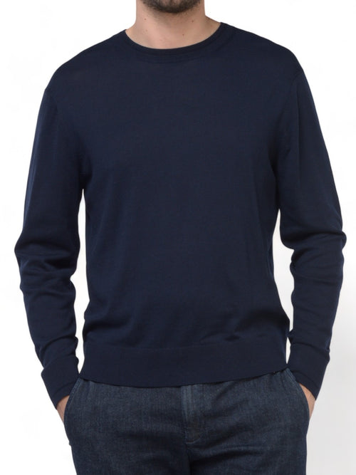 Tommy Hilfiger - Girocollo In Cotone E Lyocell MW0MW33524 DW5 BLU da uomo