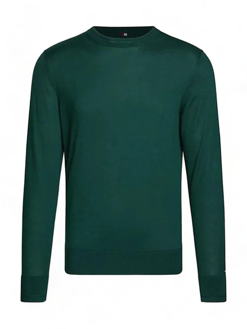 Tommy Hilfiger - Girocollo In Cotone E Lyocell Con Bandierina Ricamata Polso MW0MW33524 MBP VER da uomo