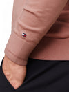 Tommy Hilfiger - Girocollo In Cotone E Lyocell Con Bandierina Ricamata Polso MW0MW33524 TQY ROSA da uomo