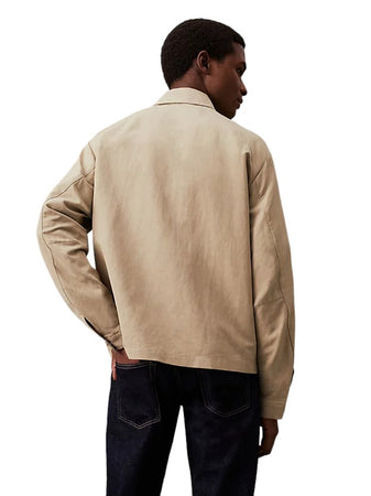 calvin klein Calvin Klein - Giacca Collo Camicia K10K112779 PKR BEI da uomo