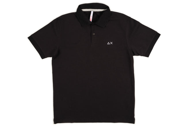 SUN68 Sun68 - Polo Solid Regular Tinta Unita A34109/11 NERO da uomo