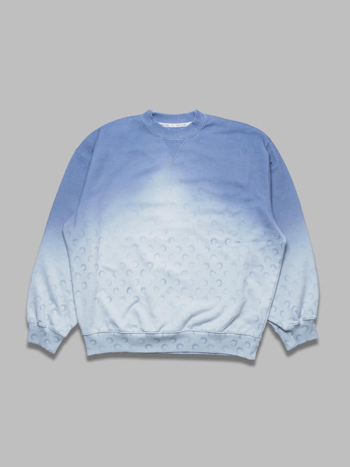 MARINE SERRE moon faded fleece oversized sweatshirt da uomo