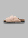 BIRKENSTOCK kyoto new beige, nubuck leather/high shine leather - calz. s made in germany da donna