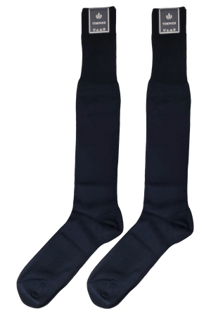 Calze Lunghe Uomo Timonier - Blu Tinta Unita - Cotone Karnak 100% Egiziano