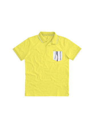 SUN68 Sun68 - Polo Print Pocker El. Gialla A30118 da uomo