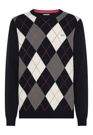 SUN68 Maglia Uomo Sun68 K45160/0747 BLUE/GR da uomo