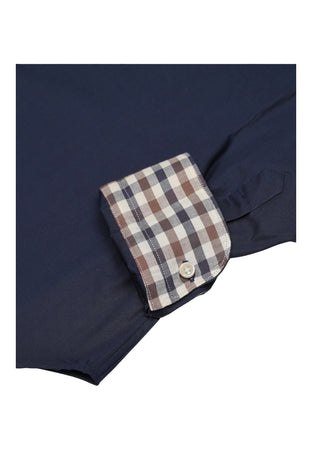 AQUASCUTUM Camicia Uomo Aquascutum A005 SH004 11 NAVY da uomo
