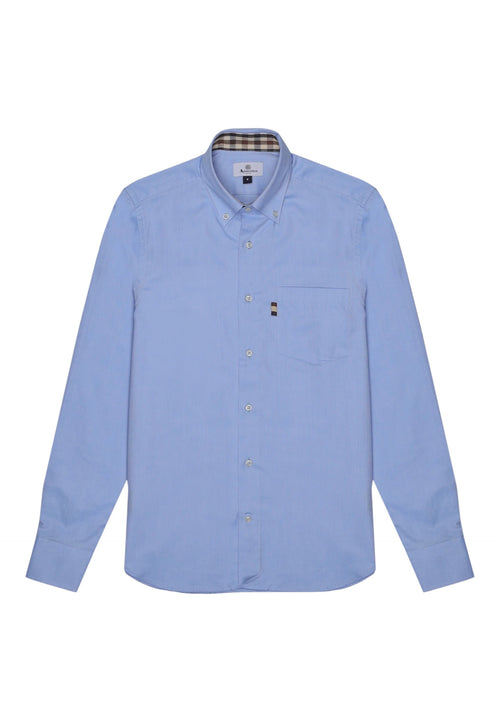 AQUASCUTUM Camicia Uomo Aquascutum A005 SH001 08 L.BLU da uomo