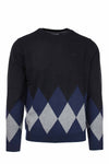 SUN68 Sun68 - Round Argyle 11 Nero K40107 da uomo