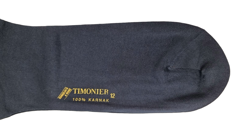 Calze Lunghe Uomo Timonier - Blu Tinta Unita - Cotone Karnak 100% Egiziano