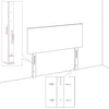 vidaXL Testiera Grigio Scuro 100x5x78/88 cm in Tessuto