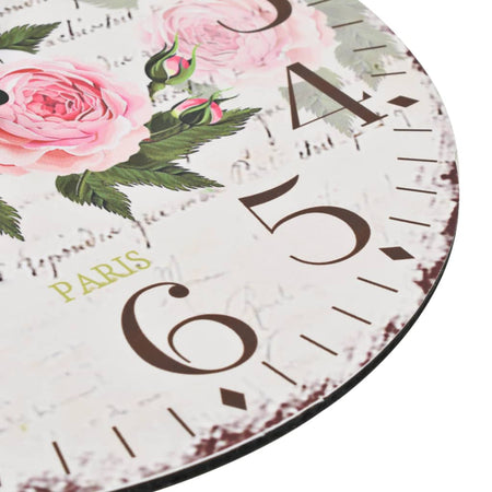 vidaXL Orologio da Parete Vintage Fiore 30 cm