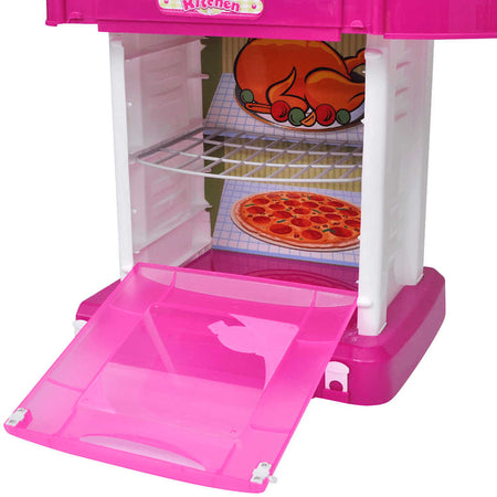 vidaXL Cucina Giocattolo per Bambini con Effetti Luce/Suoni Rosa