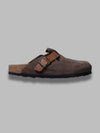 BIRKENSTOCK boston concrete gray, suede leather/oiled - calz. s da uomo