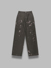 AURALEE washed baggy satin bleached baker pants da uomo