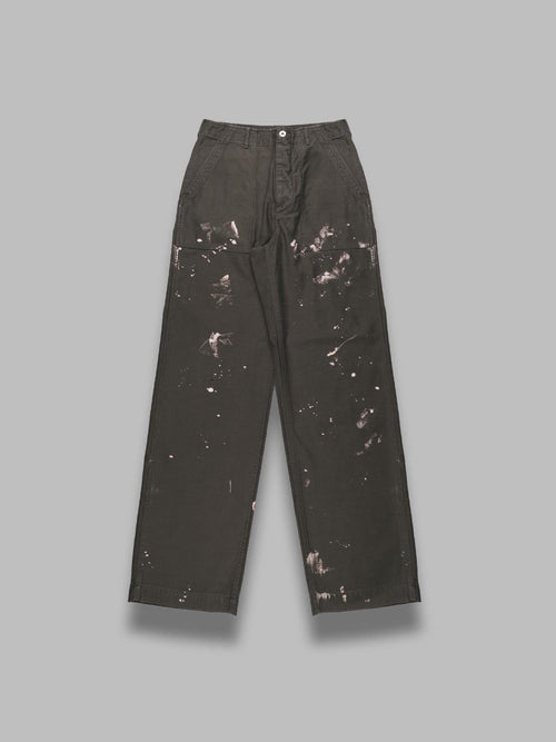 AURALEE washed baggy satin bleached baker pants da uomo