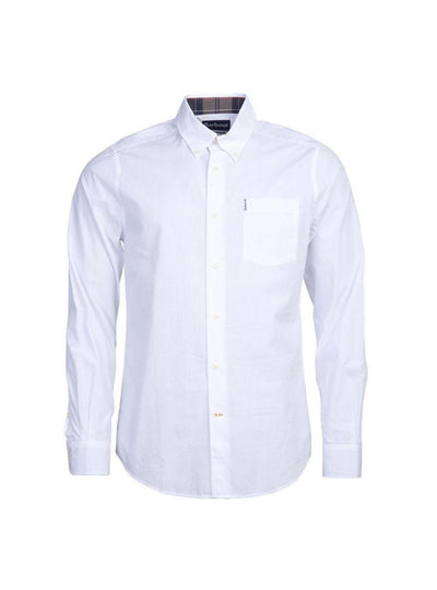 BARBOUR Barbour - Wh11 Camicia M/l Bianca MSH4716 da uomo